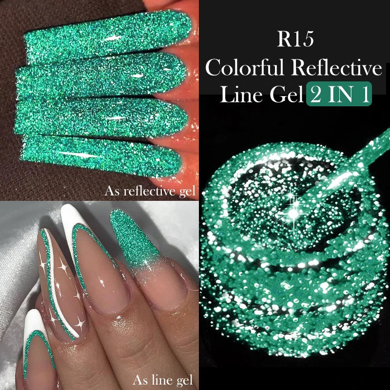 LILYCUTE 5ml Reflective Glitter Nail Liner Gel - Sparkle Art Polish
