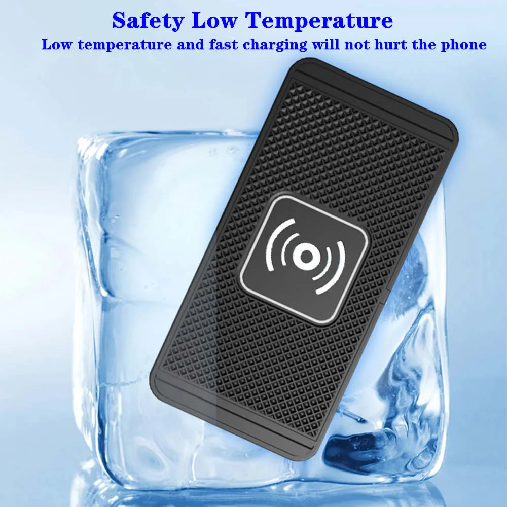 15W Type-C Car Wireless Charger Pad & Stand for iPhone and Samsung