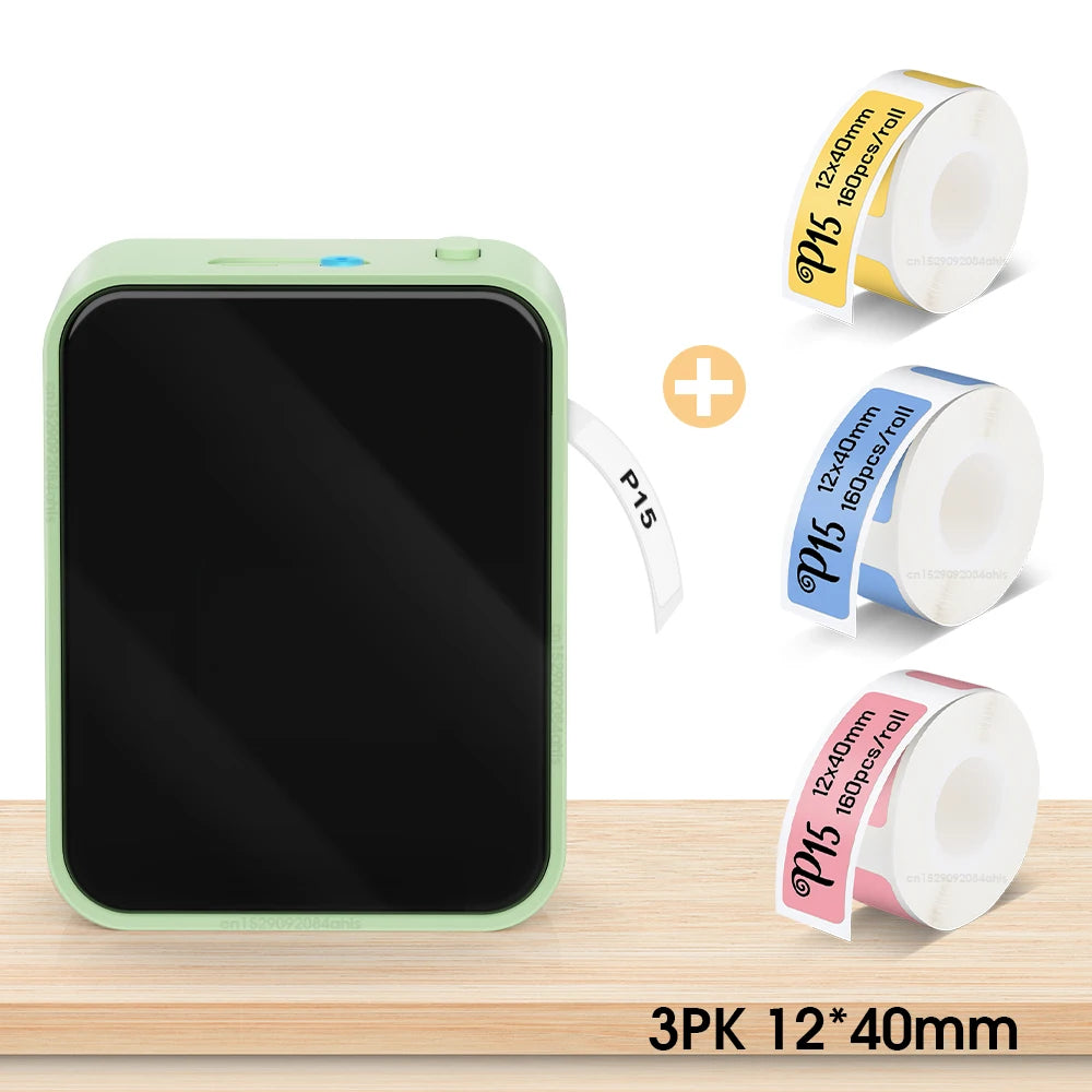 Marklife P15 Portable Bluetooth Thermal Label Printer with Inkless Printing
