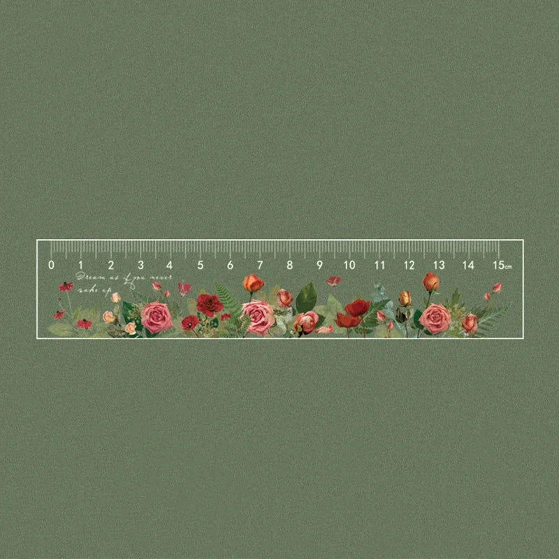 15cm Daisy Rose Ruler - Flower Measuring Drawing Tool