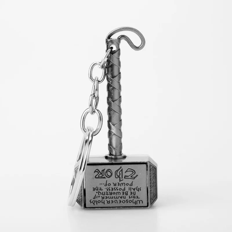 Thor Hammer Bottle Opener Keychain - Metal Fan Gift Holder
