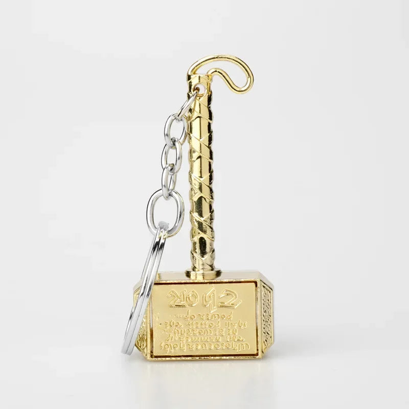 Thor Hammer Bottle Opener Keychain - Metal Fan Gift Holder