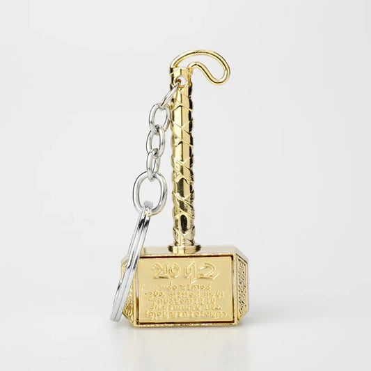 Thor Hammer Bottle Opener Keychain - Metal Fan Gift Holder