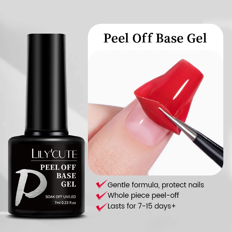 LILYCUTE 7ml UV LED Gel Nail Polish with 129 Color Options