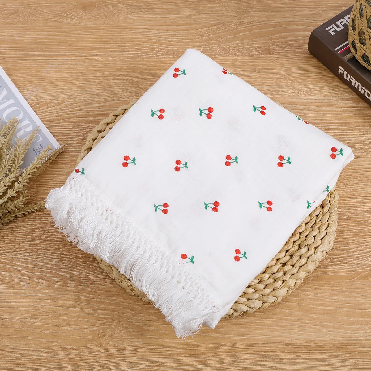 Cute Bear Cotton Muslin Baby Swaddle Blanket