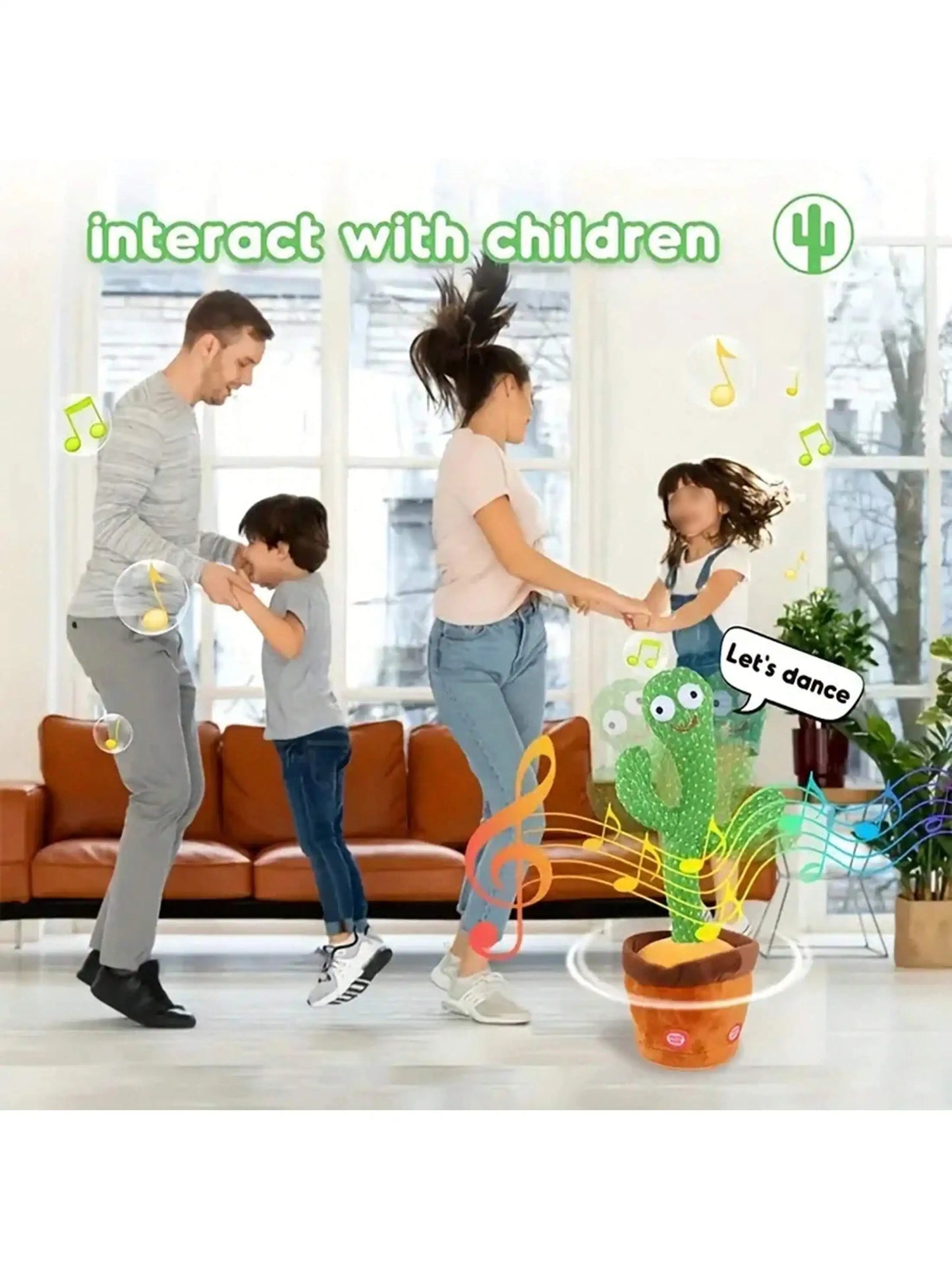 Dancing Talking Cactus Toy - Singing Mimic Plush Gift