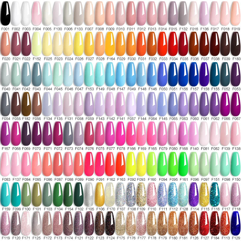 LILYCUTE 7ml UV LED Gel Nail Polish with 129 Color Options