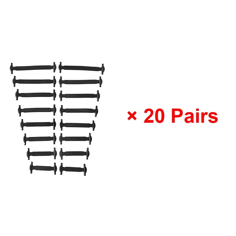 16-Piece No-Tie Silicone Shoelaces Set