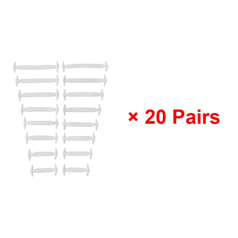16-Piece No-Tie Silicone Shoelaces Set