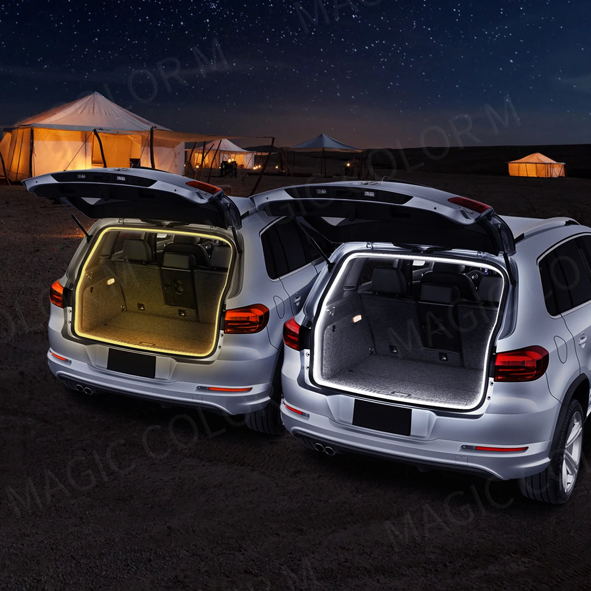 5M LED Car Trunk Light Strip - 12V Flexible Interior Atmosphere Lamp