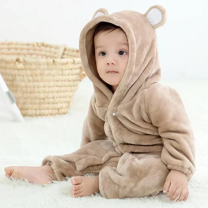 Baby Winter Lion Animal Hooded Romper