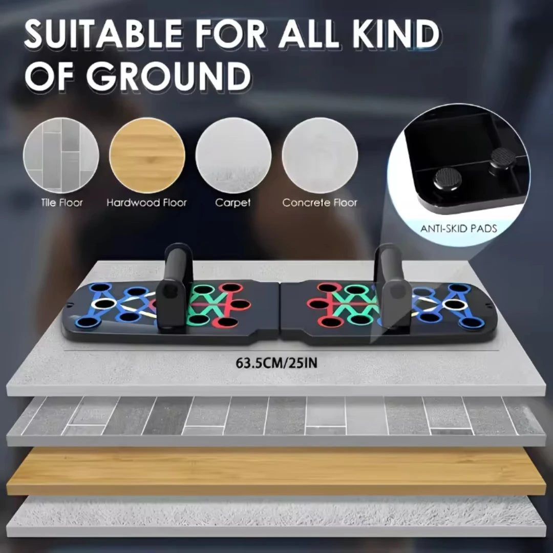 Foldable Push-Up Board Set - Full Body Strength Trainer