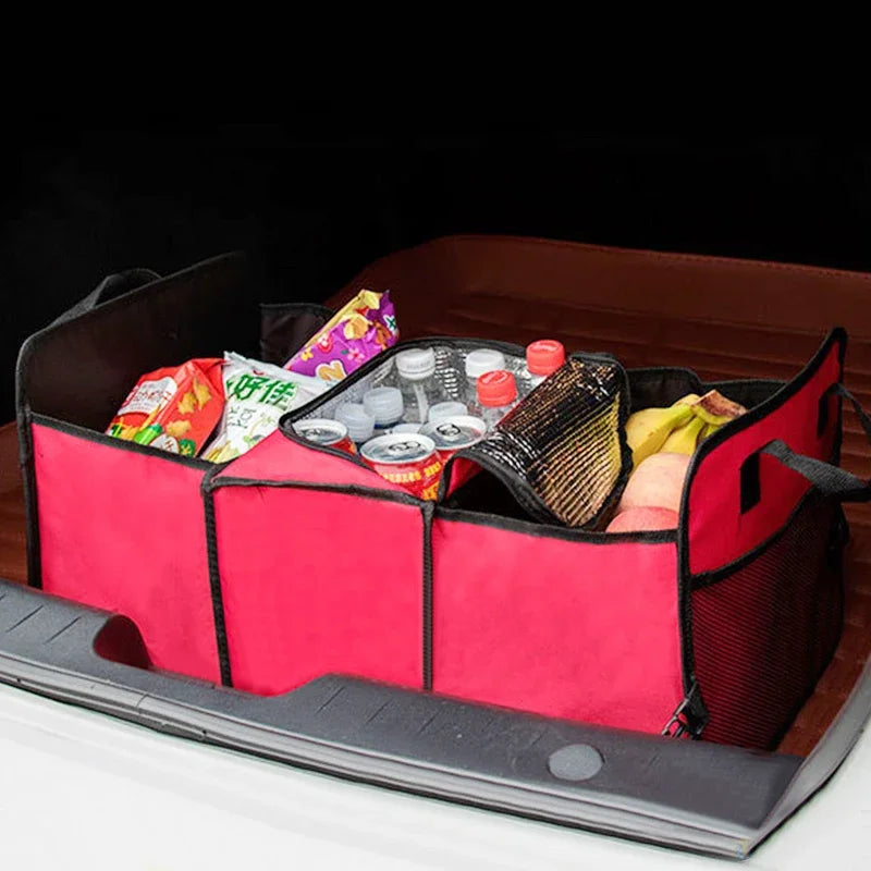 Collapsible Oxford Car Trunk Organizer - Foldable Cargo Storage Box