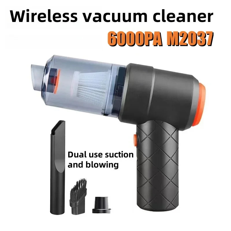 Portable Wireless Car Vacuum Cleaner - 6000PA Handheld Blower