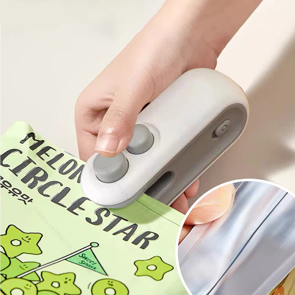 2-in-1 Rechargeable Mini Bag Sealer - Heat Cutter Food Storage Tool