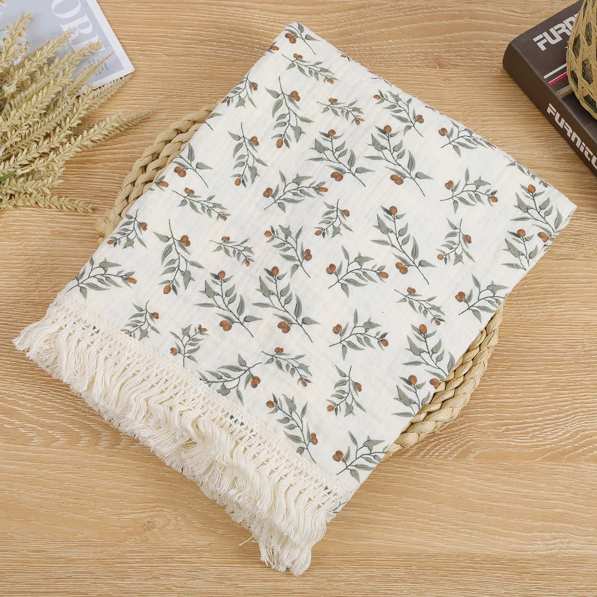Cute Bear Cotton Muslin Baby Swaddle Blanket