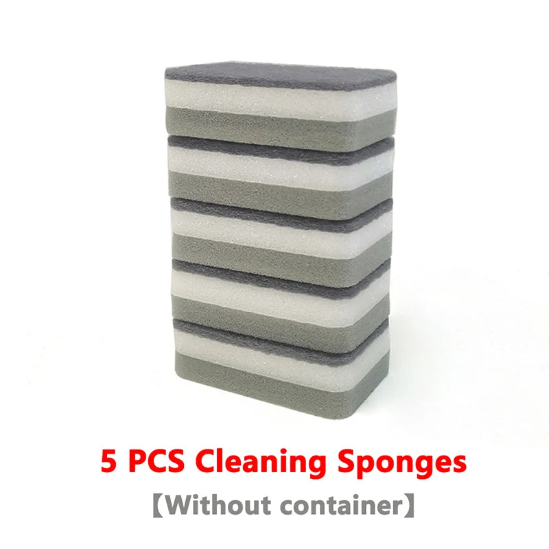 Press Soap Dispenser with Sponge Holder for Kitchen and Bathroom