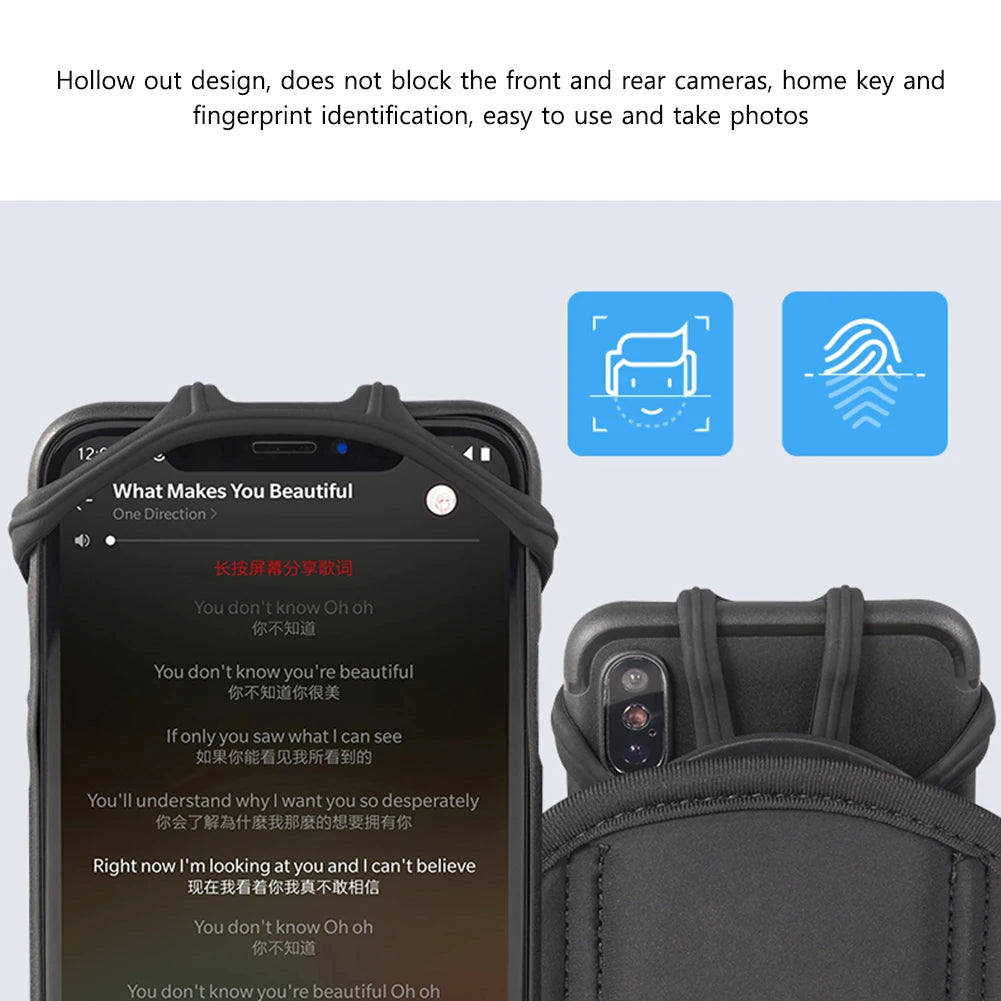 360-Rotatable Running Armband Phone Holder for Workout & Exercise