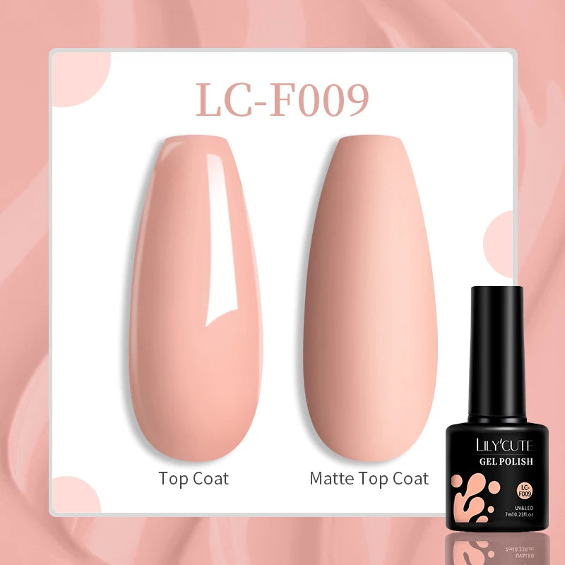 LILYCUTE 7ml UV LED Gel Nail Polish with 129 Color Options
