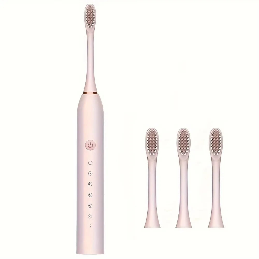 USB Rechargeable Ultrasonic Toothbrush with 6 Speeds and Soft Bristles