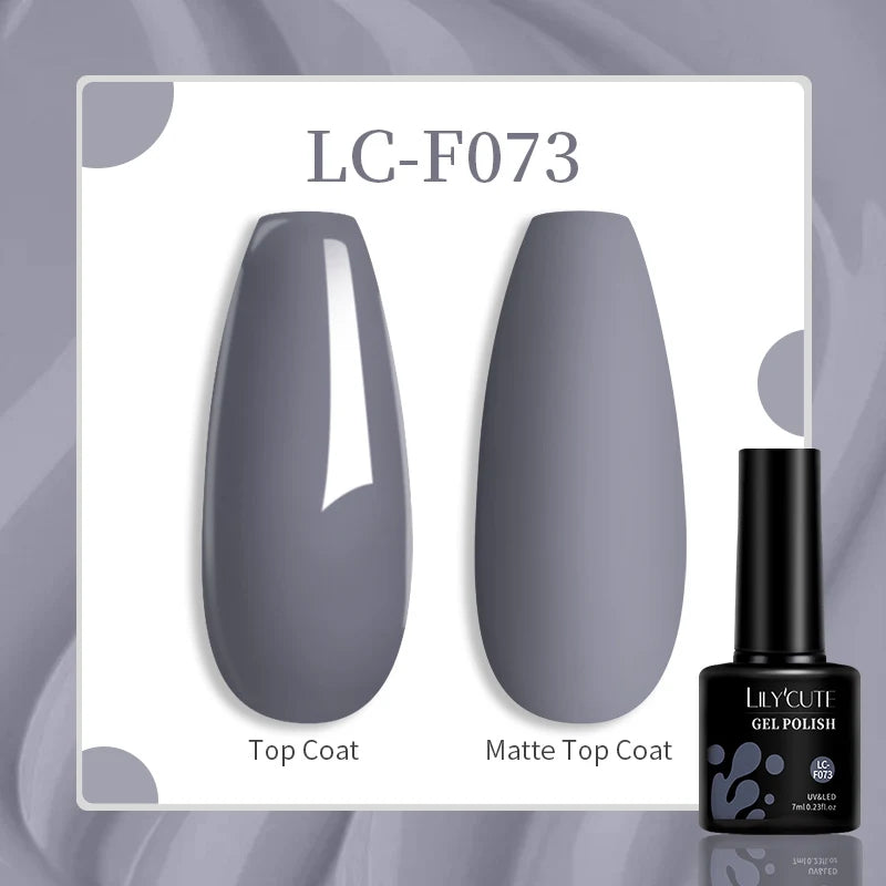LILYCUTE 7ml UV LED Gel Nail Polish with 129 Color Options