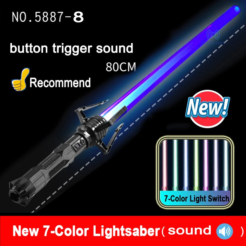 RGB Lightsaber Laser Sword Toy - 7 Color Flashing Saber Gift