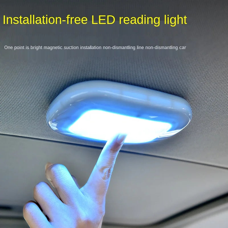 USB Magnetic Car Ceiling Reading Light - 10 LED Dome Lamp