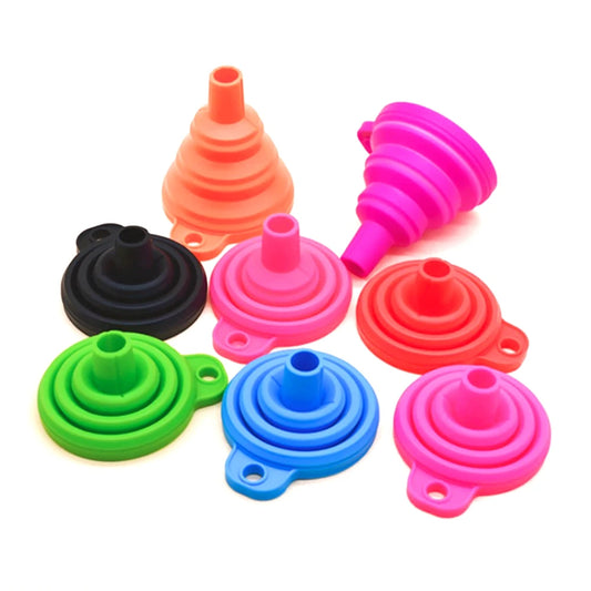 Collapsible Silicone Kitchen Funnel for Bottles and Liquids