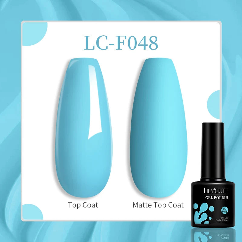 LILYCUTE 7ml UV LED Gel Nail Polish with 129 Color Options