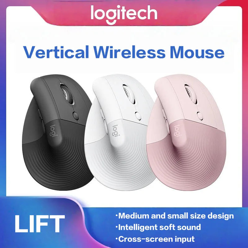 Logitech Lift Vertical Bluetooth Mouse with 4000 DPI and 3-Device Switching
