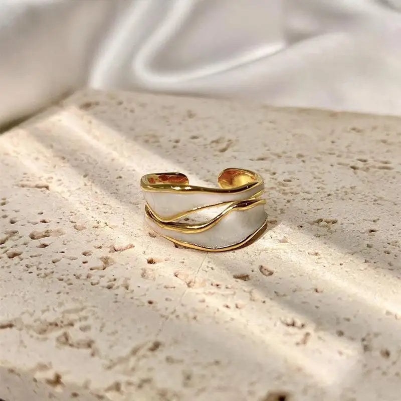 Retro Gold Adjustable Irregular Open Ring