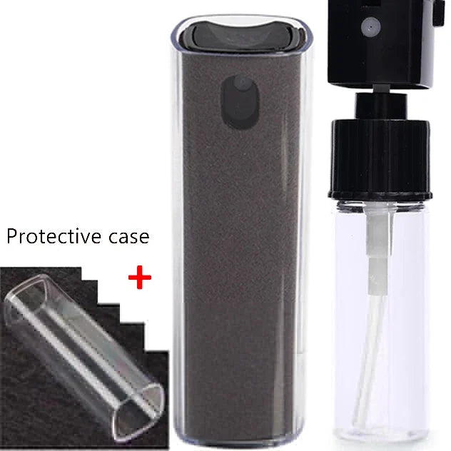 2-in-1 Microfiber Screen Cleaner Spray Bottle for Phones & Glasses