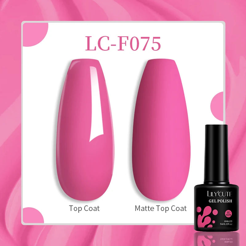 LILYCUTE 7ml UV LED Gel Nail Polish with 129 Color Options