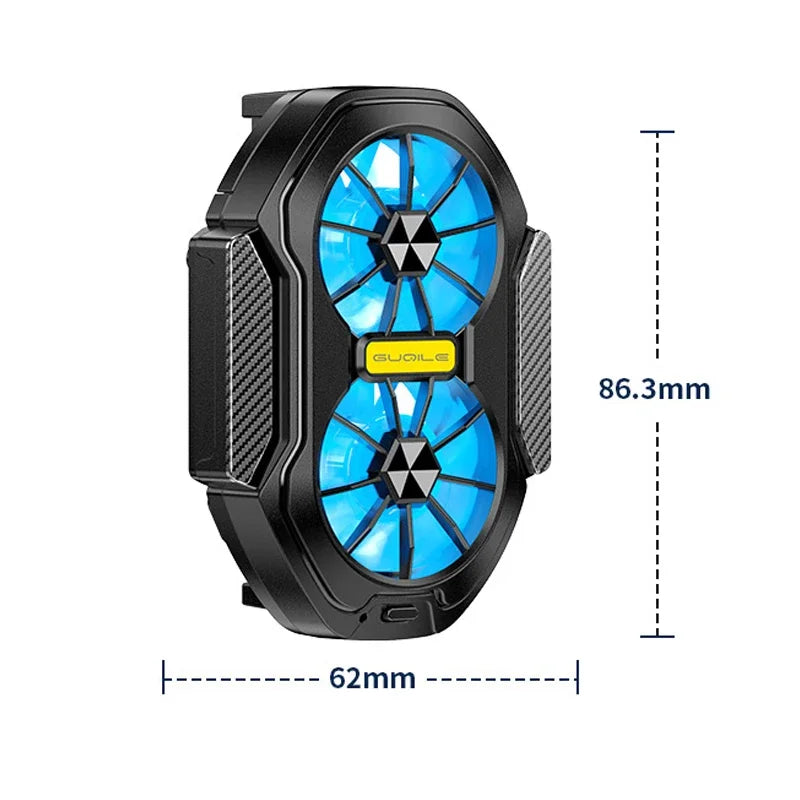 FS01 Dual-Fan Mobile Phone Cooler with USB Back Clip Radiator