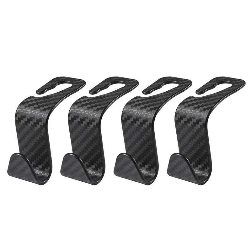 4-Piece Car Headrest Bag Hooks and Seat Organizer Clips