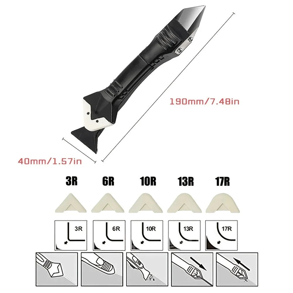 5-in-1 Silicone Scraper and Caulking Finisher Tool Set