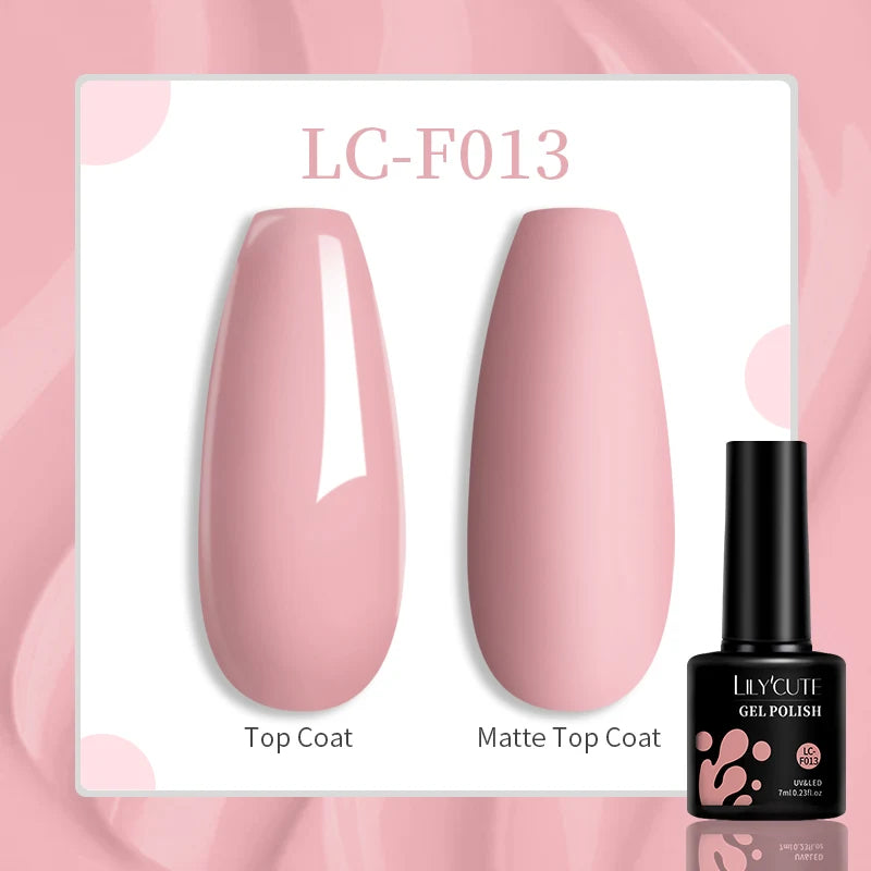 LILYCUTE 7ml UV LED Gel Nail Polish with 129 Color Options