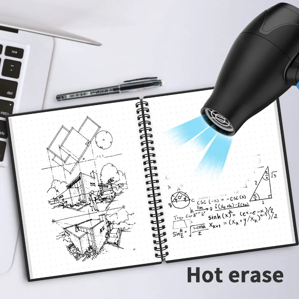 A6 Reusable Smart Notebook with Erasable Stone Paper and Pen