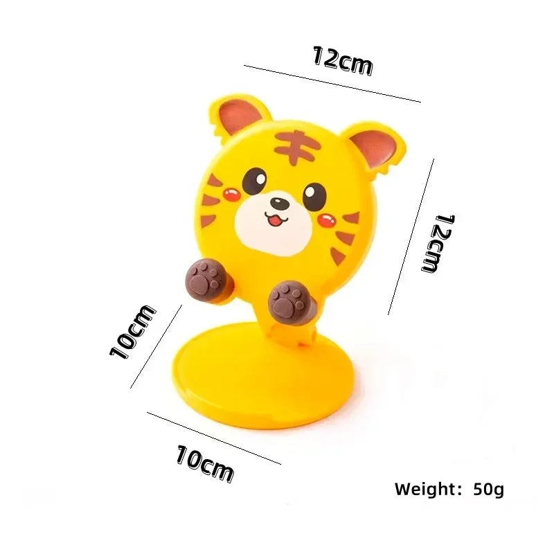 Cute Foldable Phone and Tablet Desktop Holder with Adjustable Lift Bracket