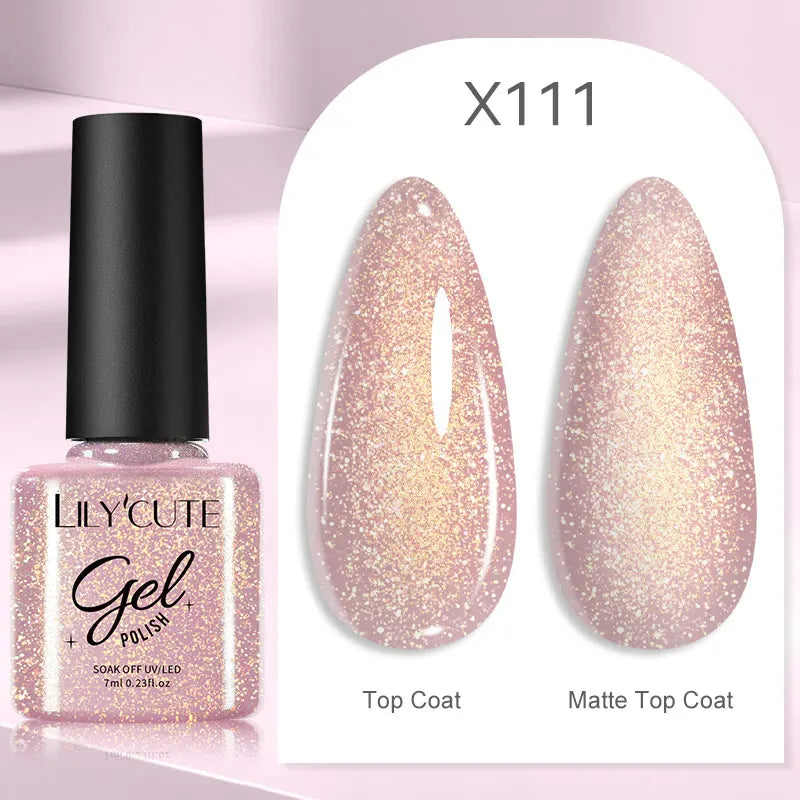LILYCUTE 7ml UV LED Gel Nail Polish with 129 Color Options