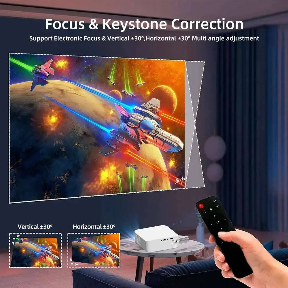 Touyinger L9 1080P Mini Projector with 15000 Lumens and 40-150 Inch Display