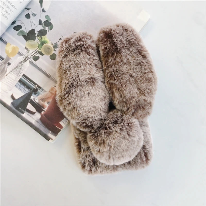 Furry Rabbit Plush iPhone Case