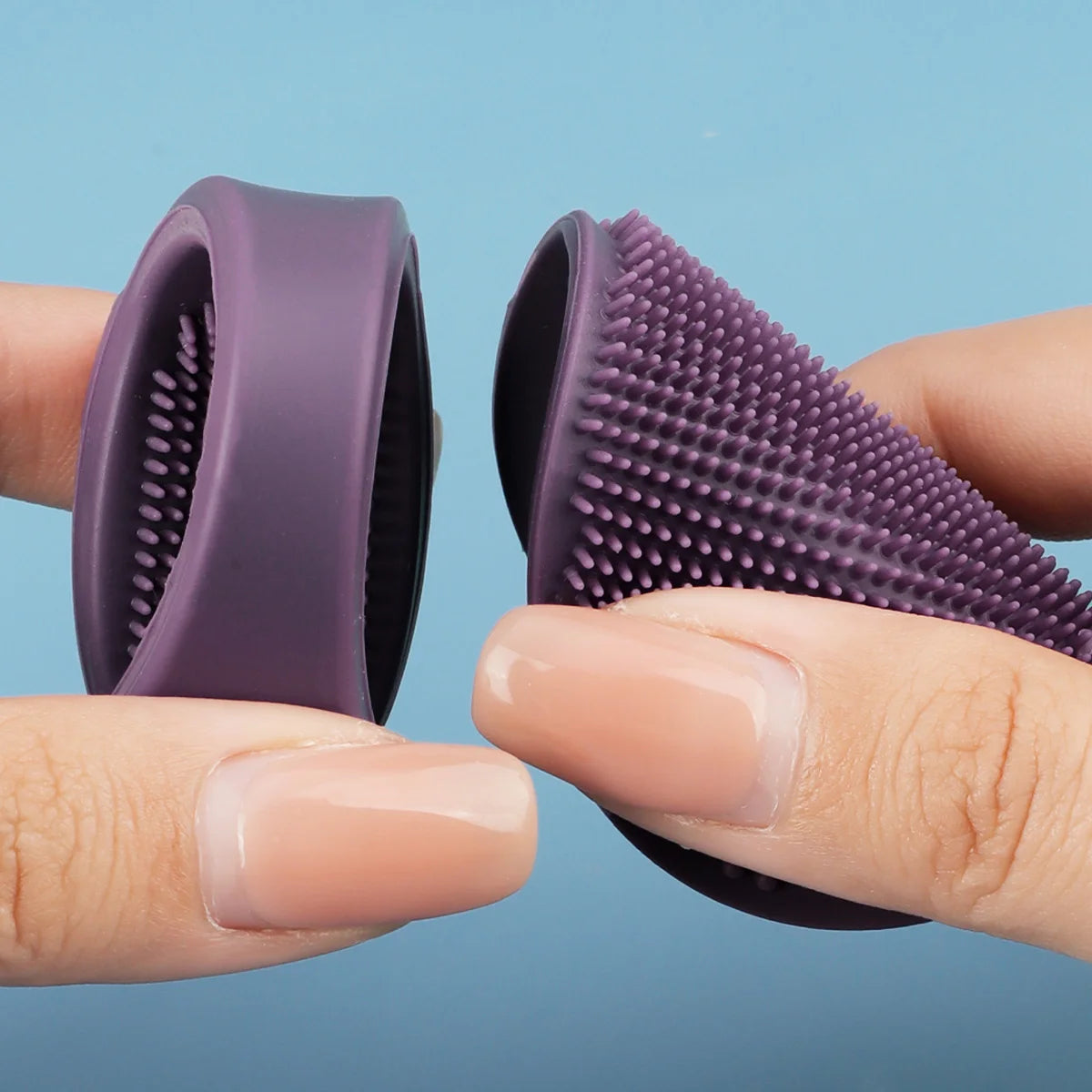 2-Piece Silicone Facial Cleansing Brush Set - Blackhead Removal Tool