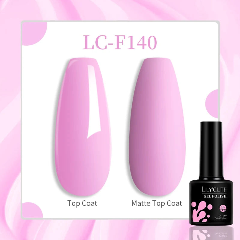 LILYCUTE 7ml UV LED Gel Nail Polish with 129 Color Options