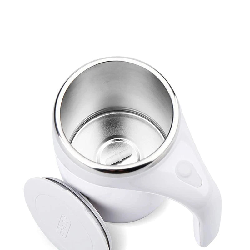 Rechargeable Self-Stirring Coffee Mug with Stainless Steel Mixer