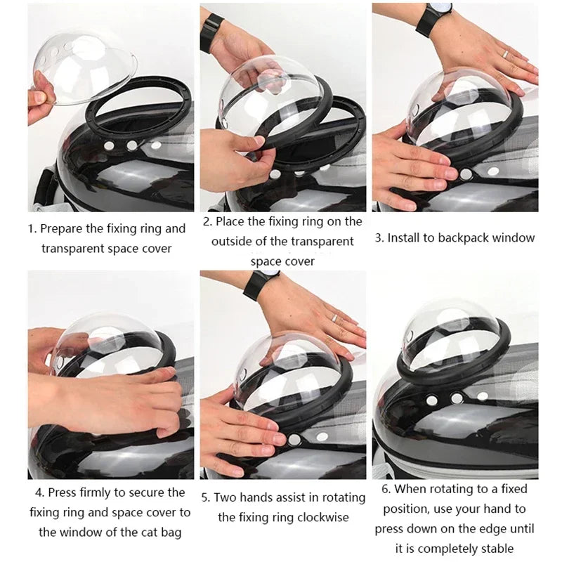Breathable Transparent Space Capsule Pet Backpack Carrier