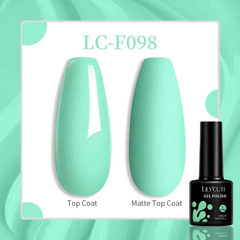 LILYCUTE 7ml UV LED Gel Nail Polish with 129 Color Options