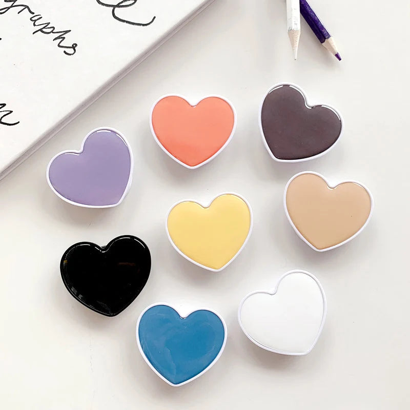 Heart-Shaped Universal Phone Socket Grip Stand for iPhone & Samsung