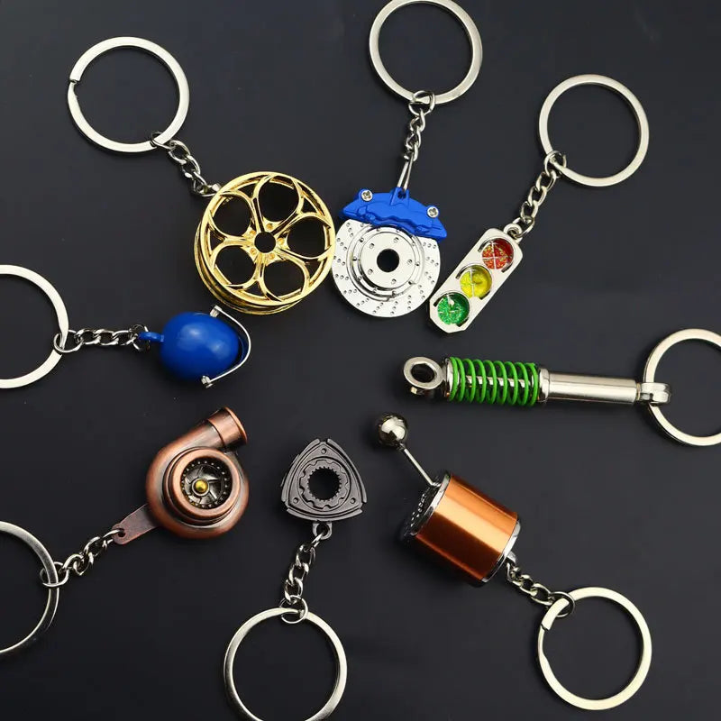 Gearbox Gear Head Metal Keychain for Car Keys