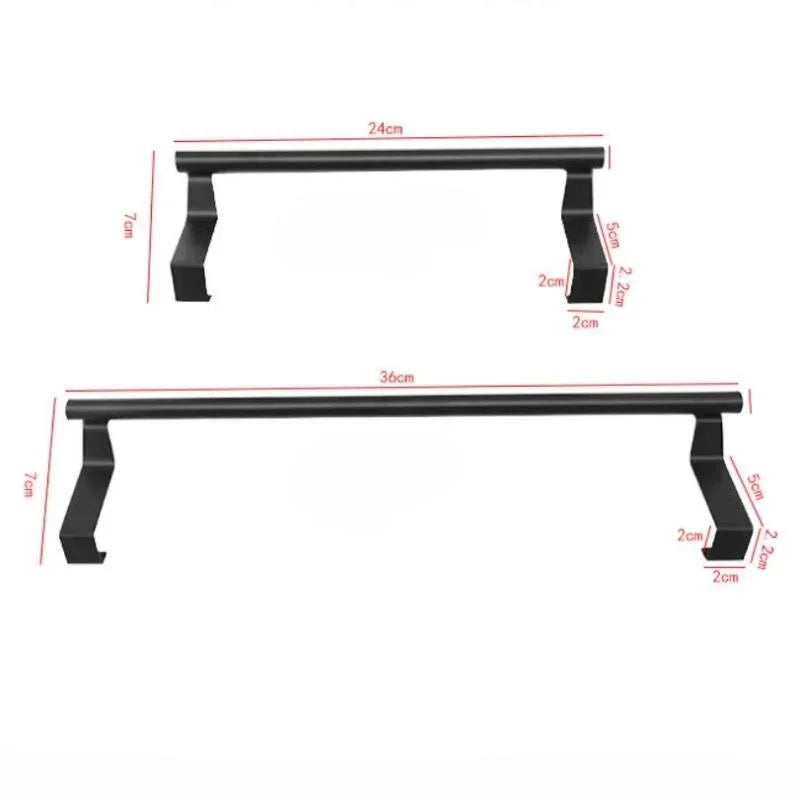 Over-Cabinet Metal Towel Rack and Rag Hanger